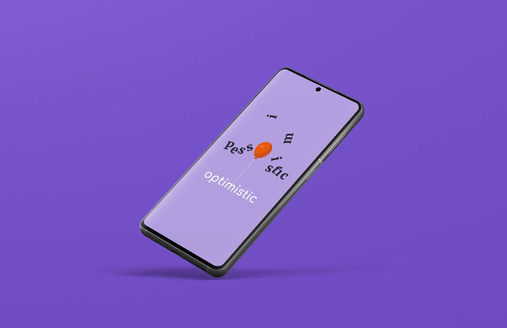Balloon Animation presented on a phone against a purple background