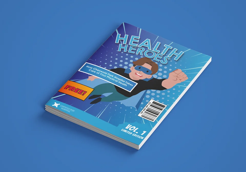 Health Heroes Volume 1 illustrated comic presented as a printed booklet
