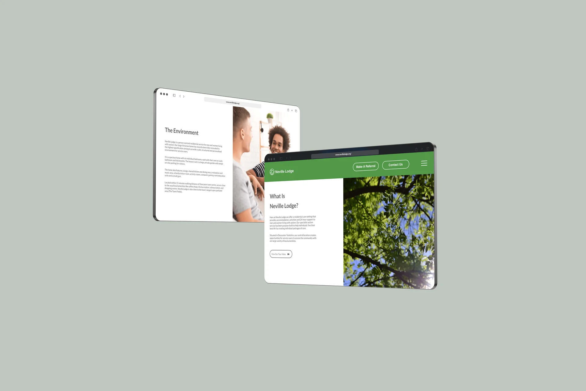 Neville Lodge website design