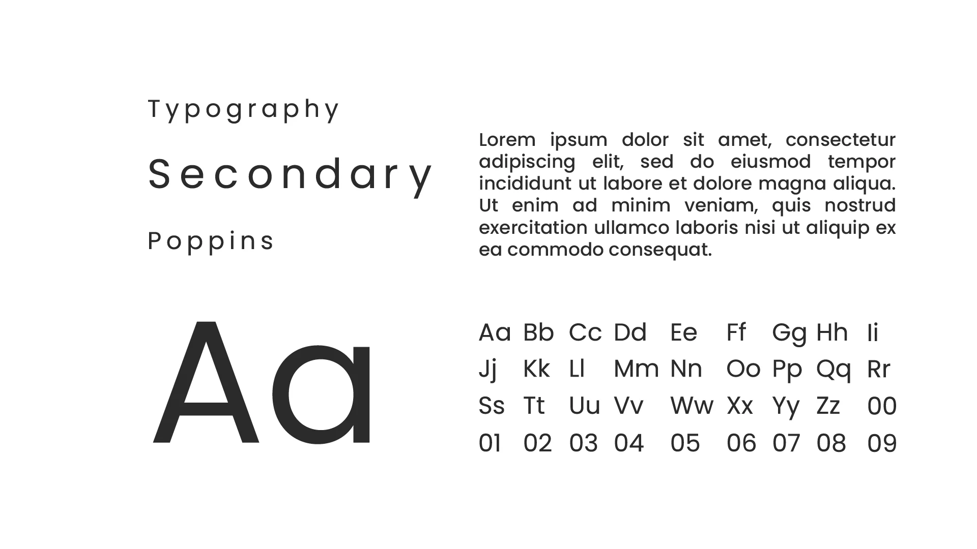 Orchard Recruiting secondary typography guidelines using Poppins