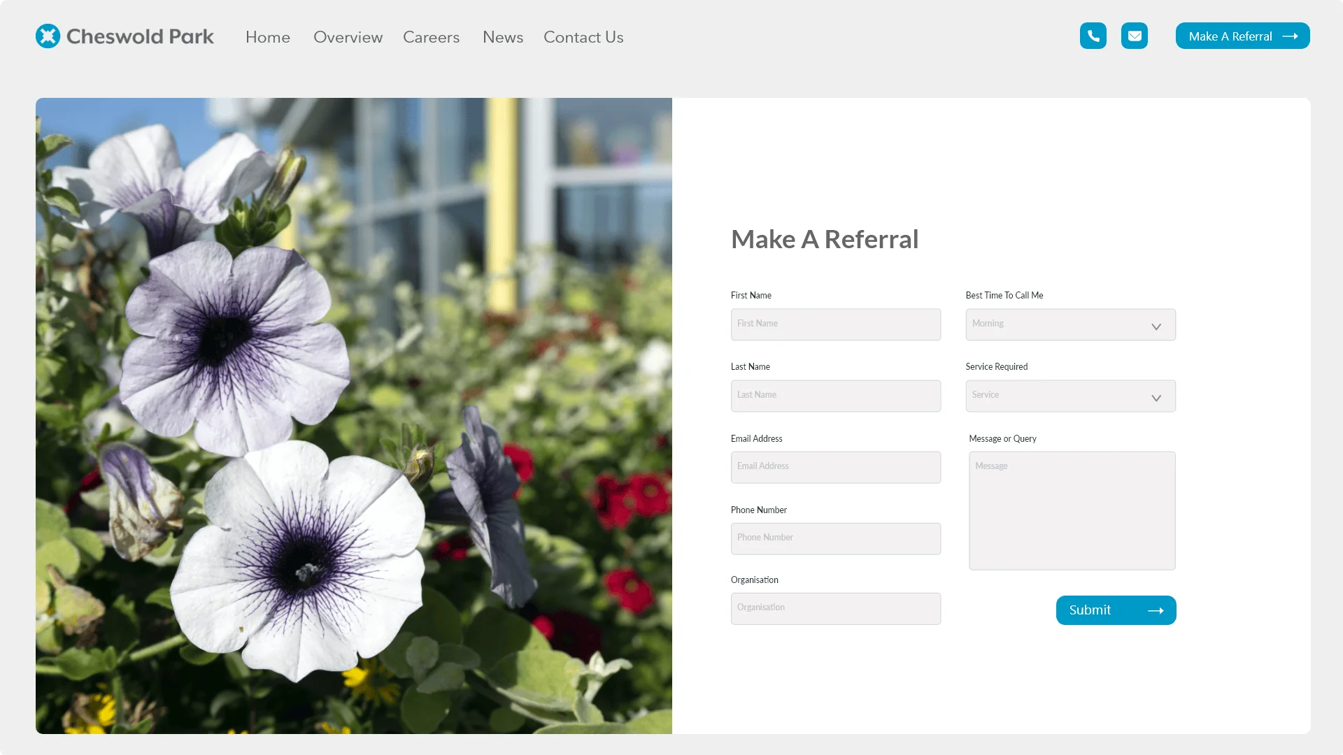 Make a referral / Form design